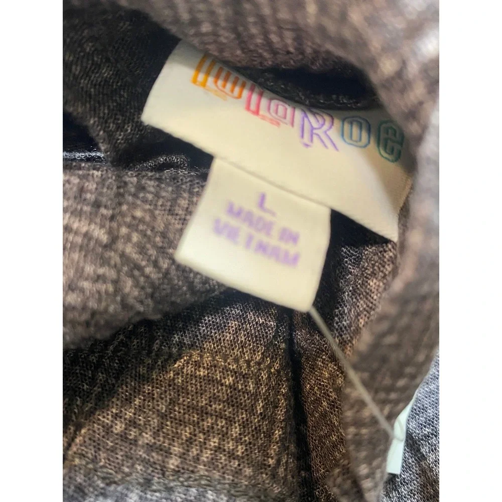 LuLaRoe Womens Maxi Skirt‎ Gray Textured Stretch Pull On Size L Long